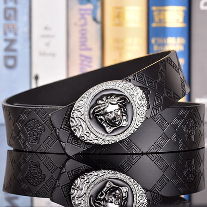 VERSACE MEDUSA AND RETRO EMBOSSED LEATHER BELT COLLECTION – 1:1 HIGH END