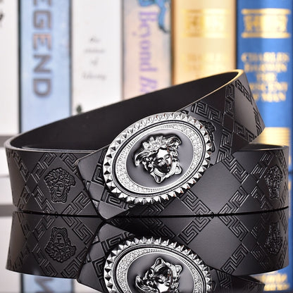 VERSACE MEDUSA AND RETRO EMBOSSED LEATHER BELT COLLECTION – 1:1 HIGH END