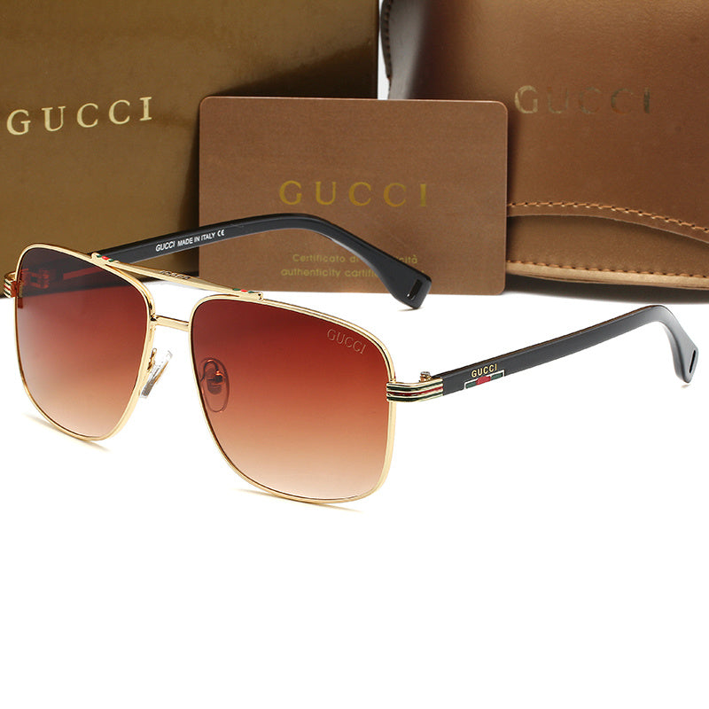 GUCCI AVIATOR METAL SUNGLASSES – FULL SET – 1:1 HIGH END