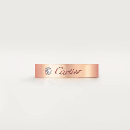 Cartier C de Cartier Ring aus Roségold mit einem Brillanten