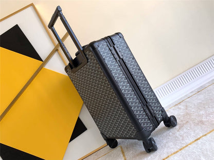 Goyard 1:1 Premium Trolley Suitcase – Luxury Chevron Design, Various Colors