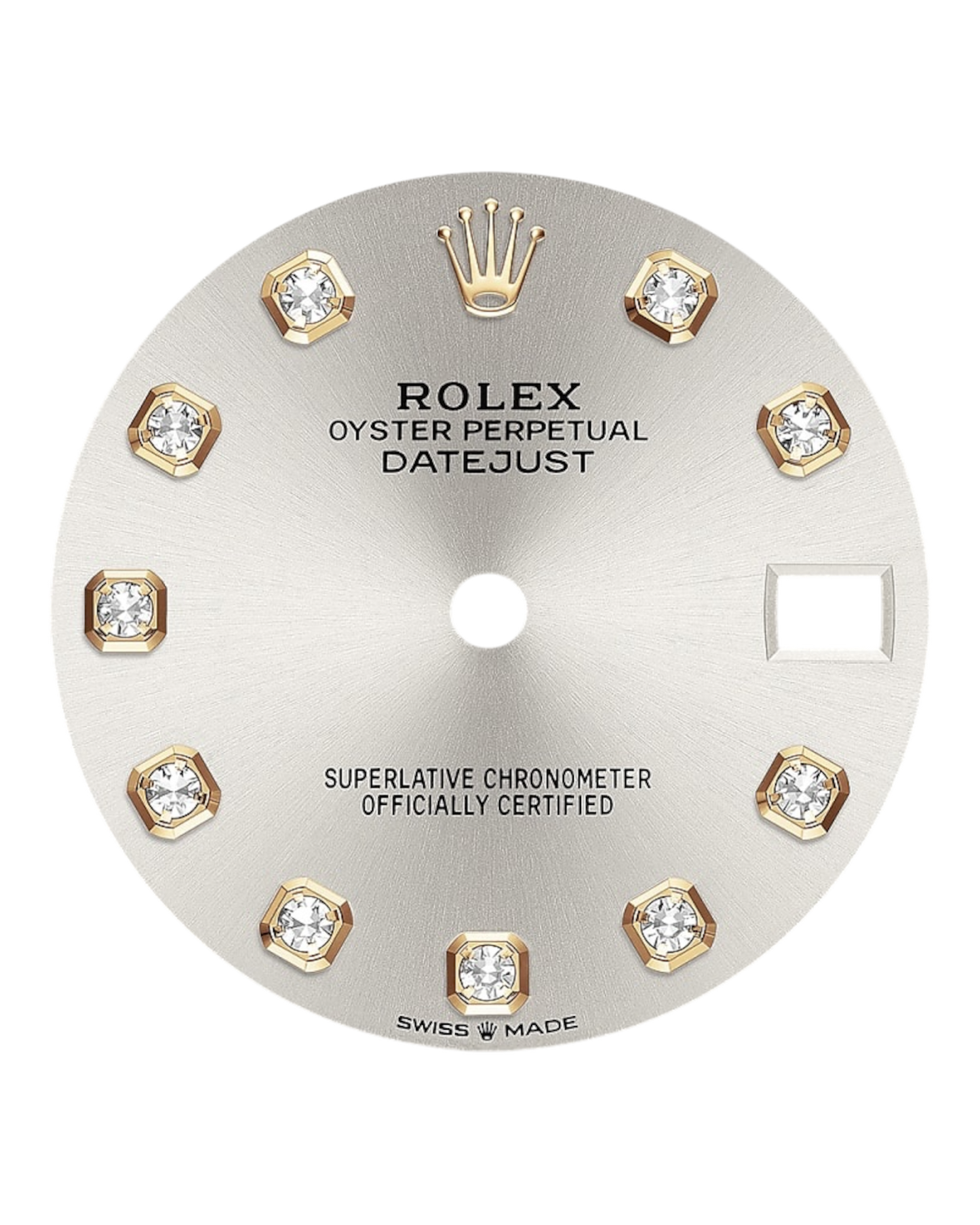 Rolex Datejust 31mm Bicolor Silver with Diamonds Dial Oyster U1 FACTORY - AUTOMATIK -