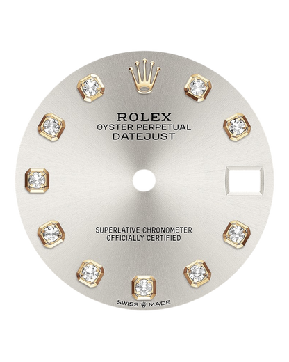 Rolex Datejust 31mm Bicolor Silver with Diamonds Dial Oyster U1 FACTORY - AUTOMATIK -