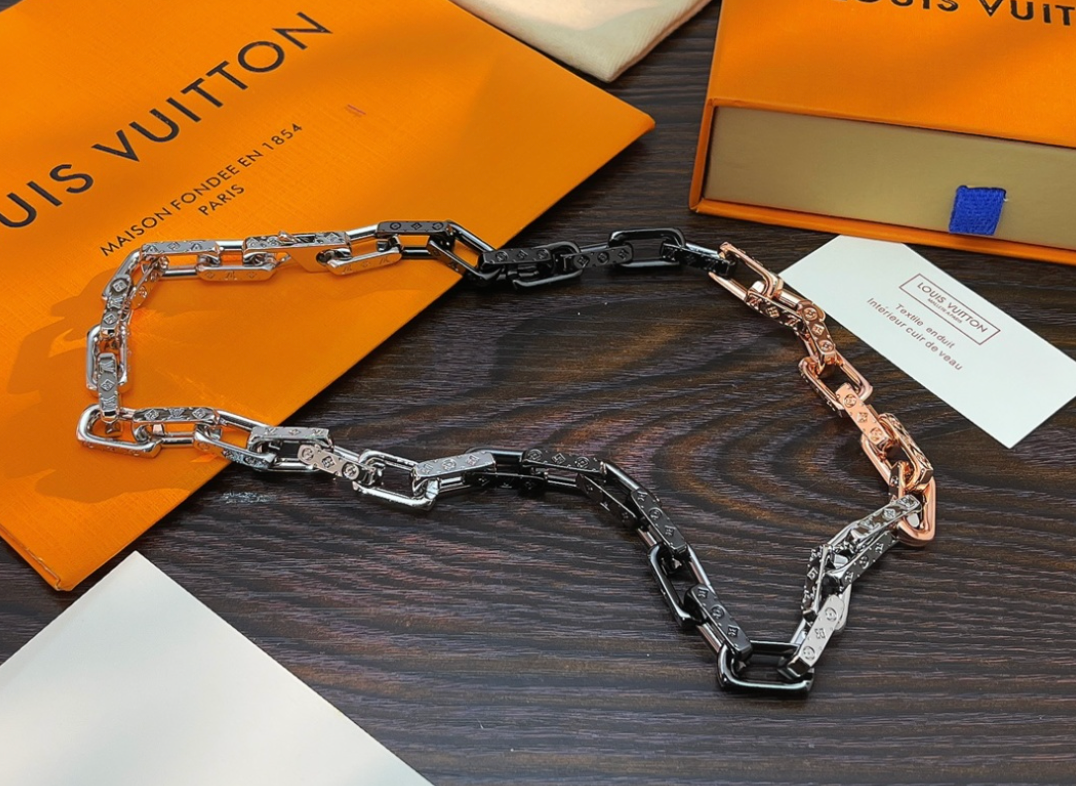 LOUIS VUITTON MONOGRAM CHAIN BRACELET/NECKLACE  – Full Set  - 1:1 HIGH END