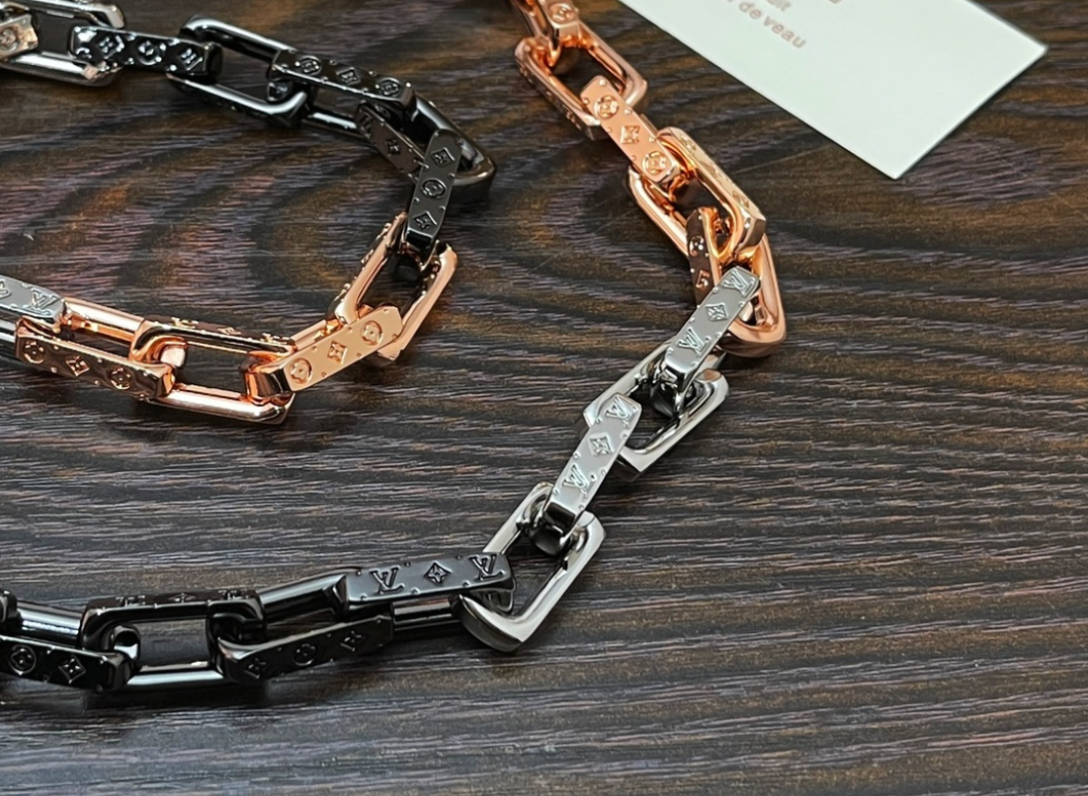 LOUIS VUITTON MONOGRAM CHAIN BRACELET/NECKLACE  – Full Set  - 1:1 HIGH END