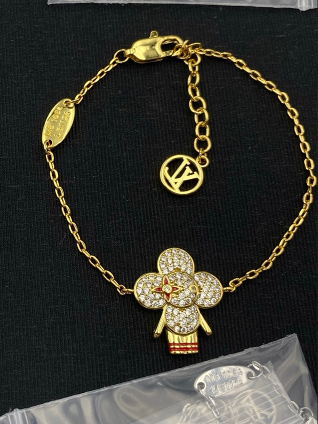 LOUIS VUITTON VIVIENNE CRYSTAL BRACELET – FULL SET – 1:1 HIGH END
