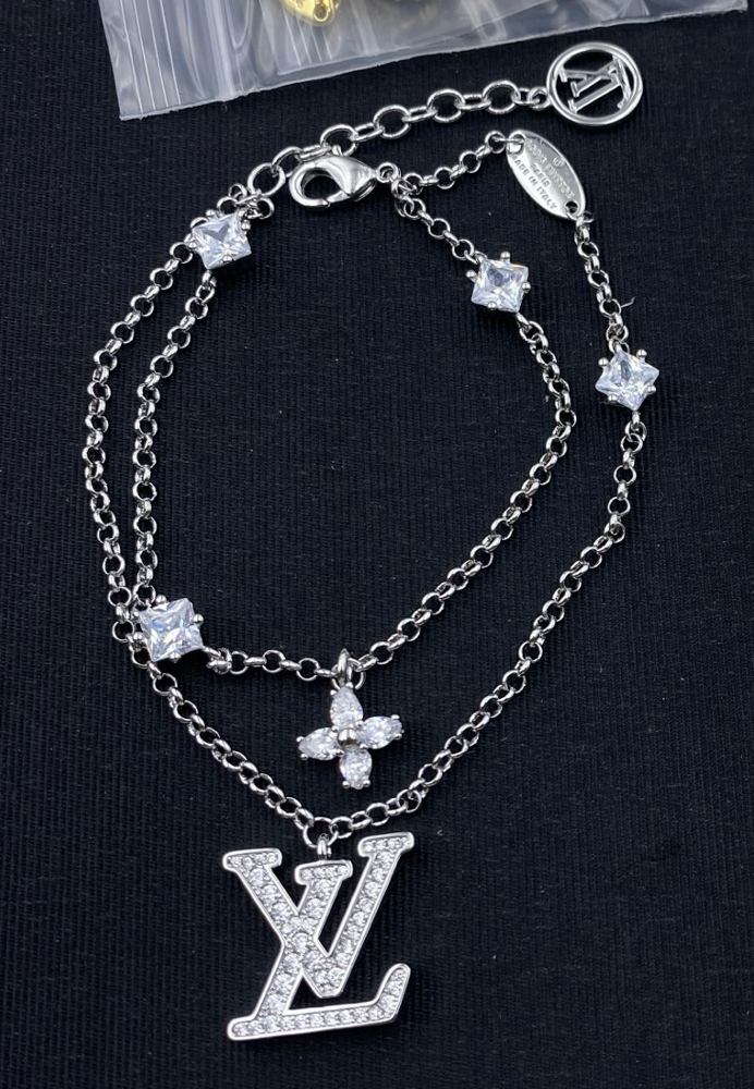 LOUIS VUITTON CRYSTAL LV LAYERED BRACELET – FULL SET – 1:1 HIGH END