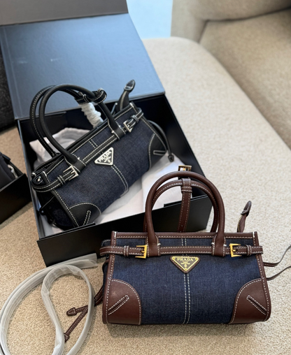 PRADA BONNIE DENIM HANDBAG – FULL SET – 1:1 HIGH END