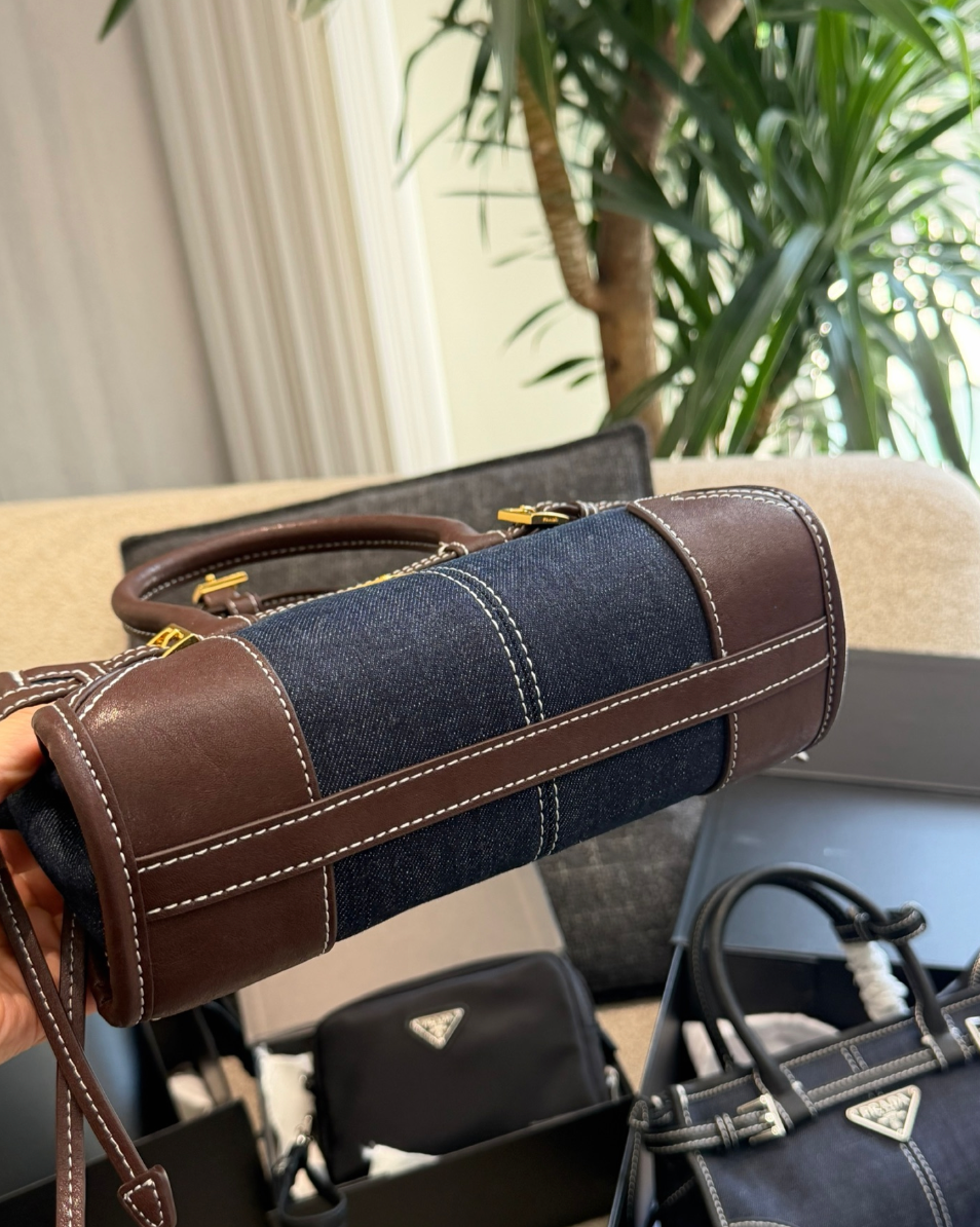 PRADA BONNIE DENIM HANDBAG – FULL SET – 1:1 HIGH END
