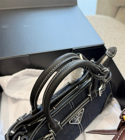 PRADA BONNIE DENIM HANDBAG – FULL SET – 1:1 HIGH END