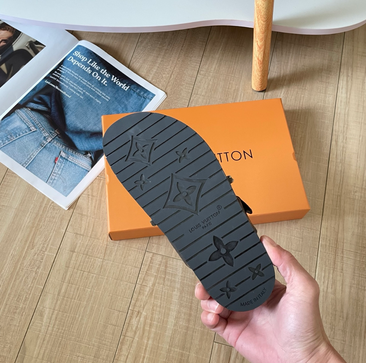 LOUIS VUITTON DOUBLE STRAP SLIDES – FULL SET – 1:1 HIGH END