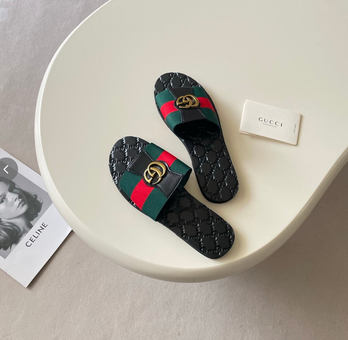 GUCCI GG LOGO SLIDES – FULL SET – 1:1 HIGH END