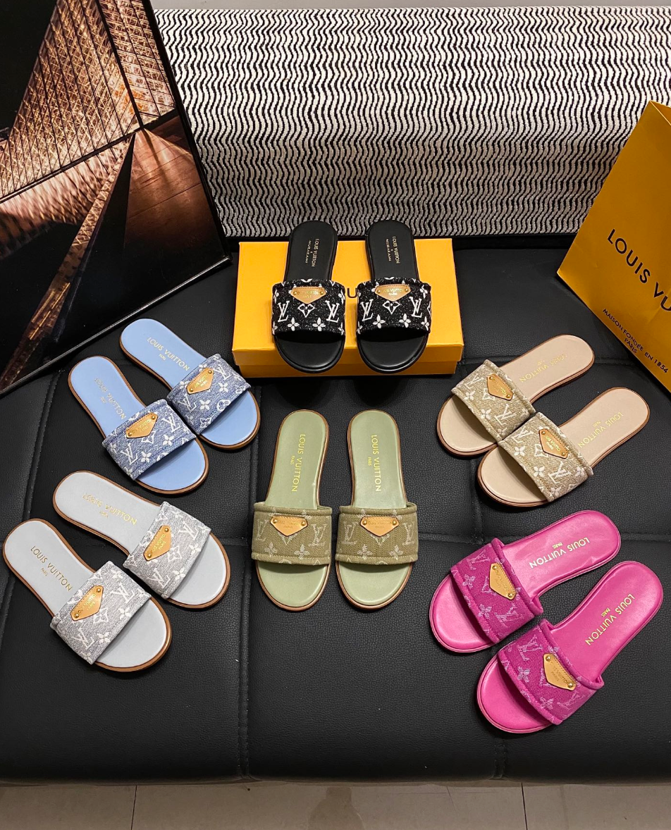 LOUIS VUITTON MONOGRAM SLIDE SANDALS – FULL SET – 1:1 HIGH END
