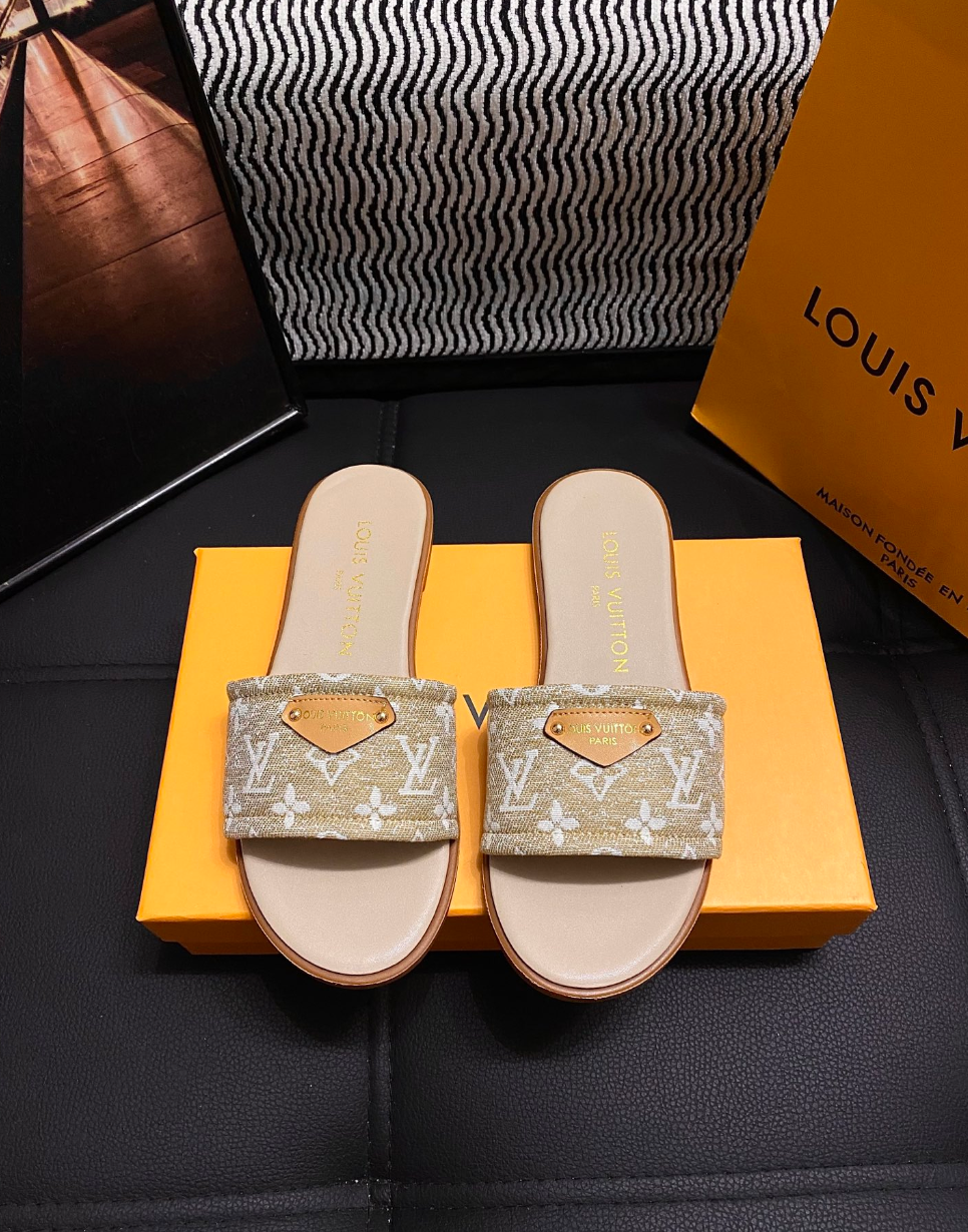 LOUIS VUITTON MONOGRAM SLIDE SANDALS – FULL SET – 1:1 HIGH END