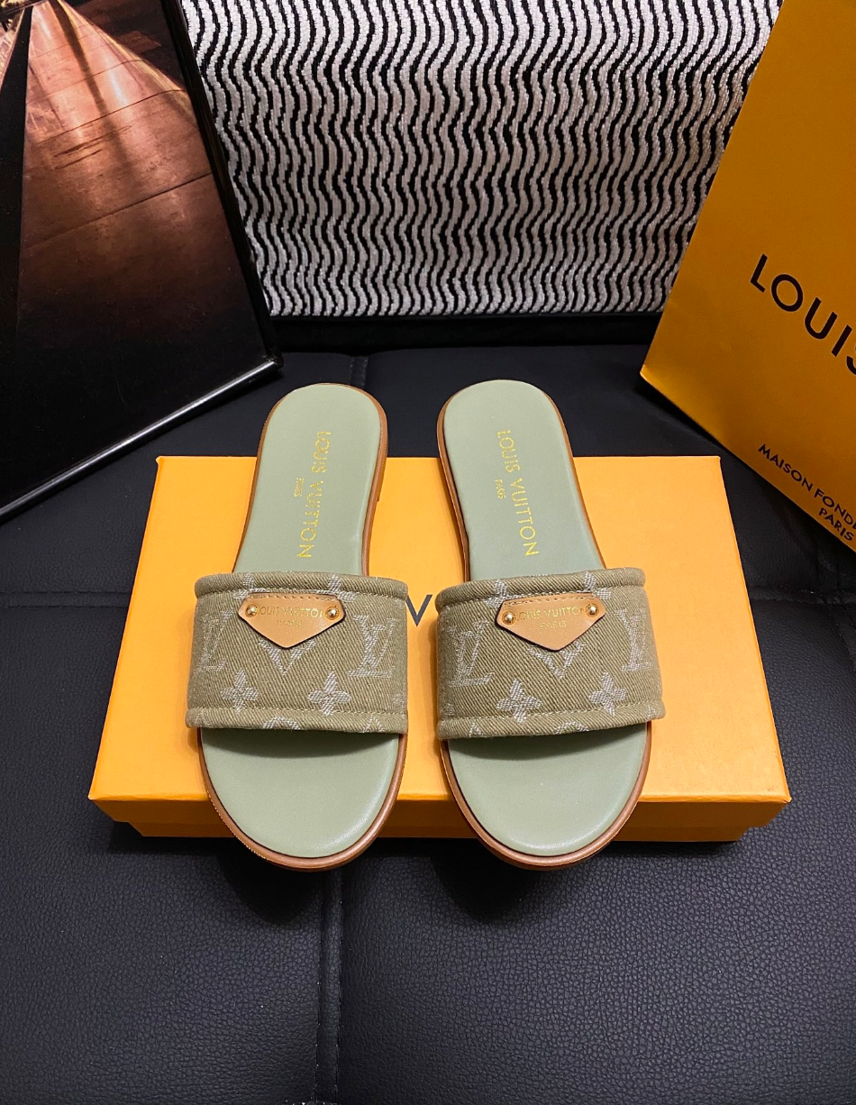 LOUIS VUITTON MONOGRAM SLIDE SANDALS – FULL SET – 1:1 HIGH END