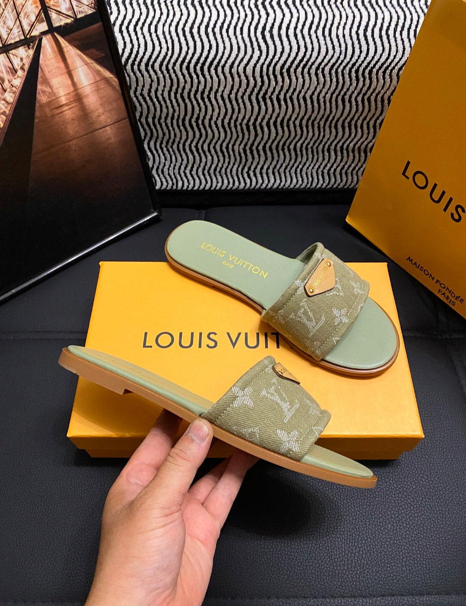 LOUIS VUITTON MONOGRAM SLIDE SANDALS – FULL SET – 1:1 HIGH END