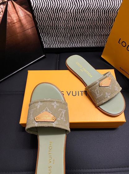 LOUIS VUITTON MONOGRAM SLIDE SANDALS – FULL SET – 1:1 HIGH END