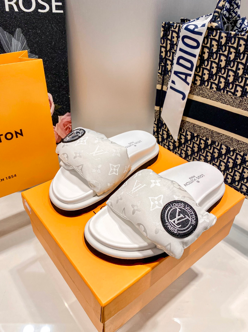 LOUIS VUITTON POOL PILLOW SANDALS – FULL SET – 1:1 HIGH END