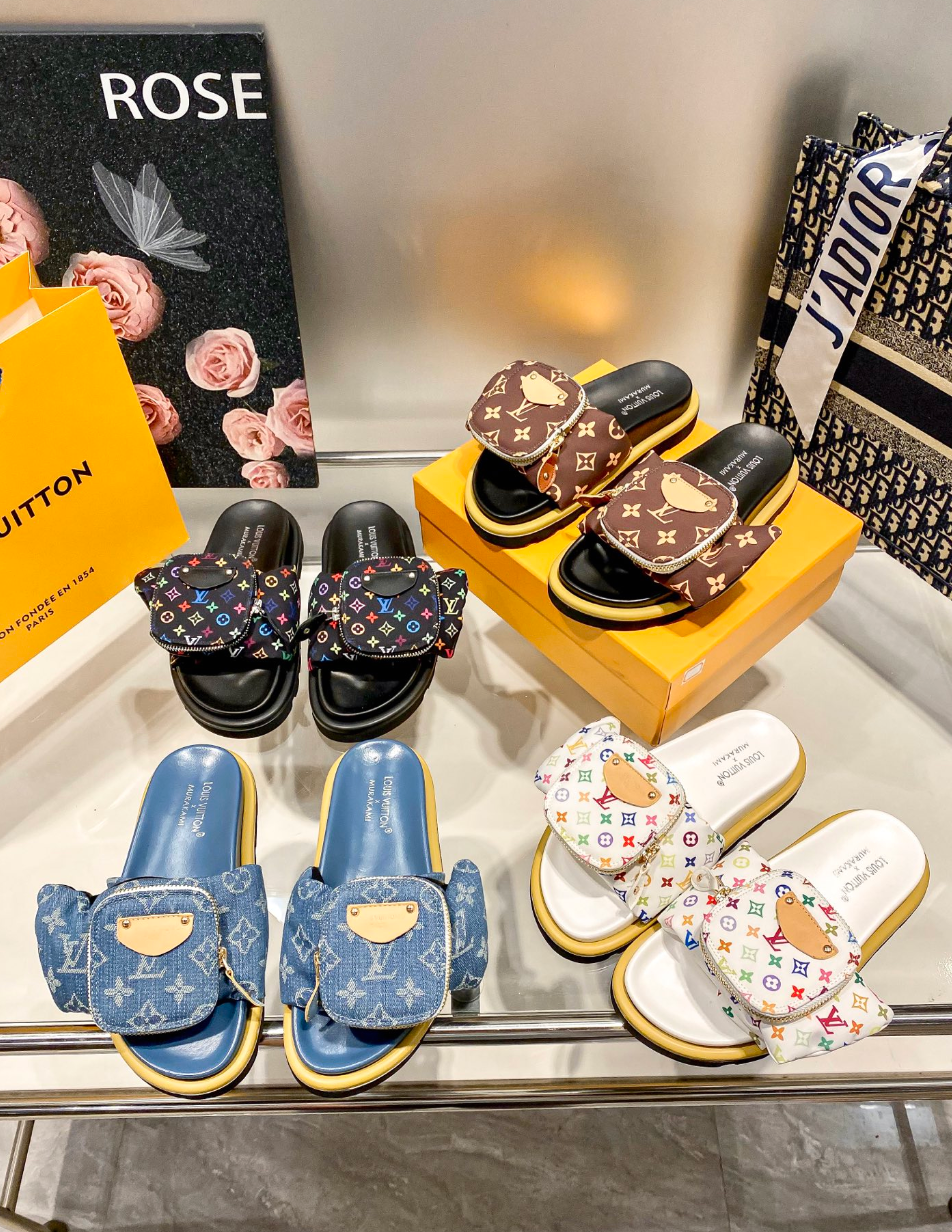 LOUIS VUITTON POOL PILLOW SANDALS – FULL SET – 1:1 HIGH END