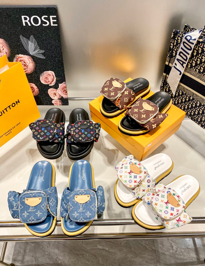LOUIS VUITTON POOL PILLOW SANDALS – FULL SET – 1:1 HIGH END
