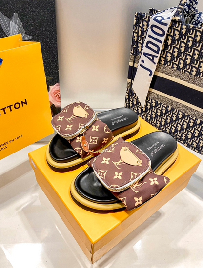 LOUIS VUITTON POOL PILLOW SANDALS – FULL SET – 1:1 HIGH END