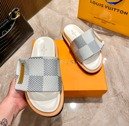 LOUIS VUITTON POOL PILLOW COMFORT DAMIER SANDALS – FULL SET – 1:1 HIGH END