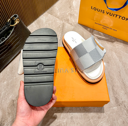 LOUIS VUITTON POOL PILLOW COMFORT DAMIER SANDALS – FULL SET – 1:1 HIGH END