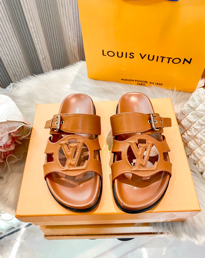 LOUIS VUITTON LV ISOLA COMFORT FLAT SANDALS – FULL SET – 1:1 HIGH END