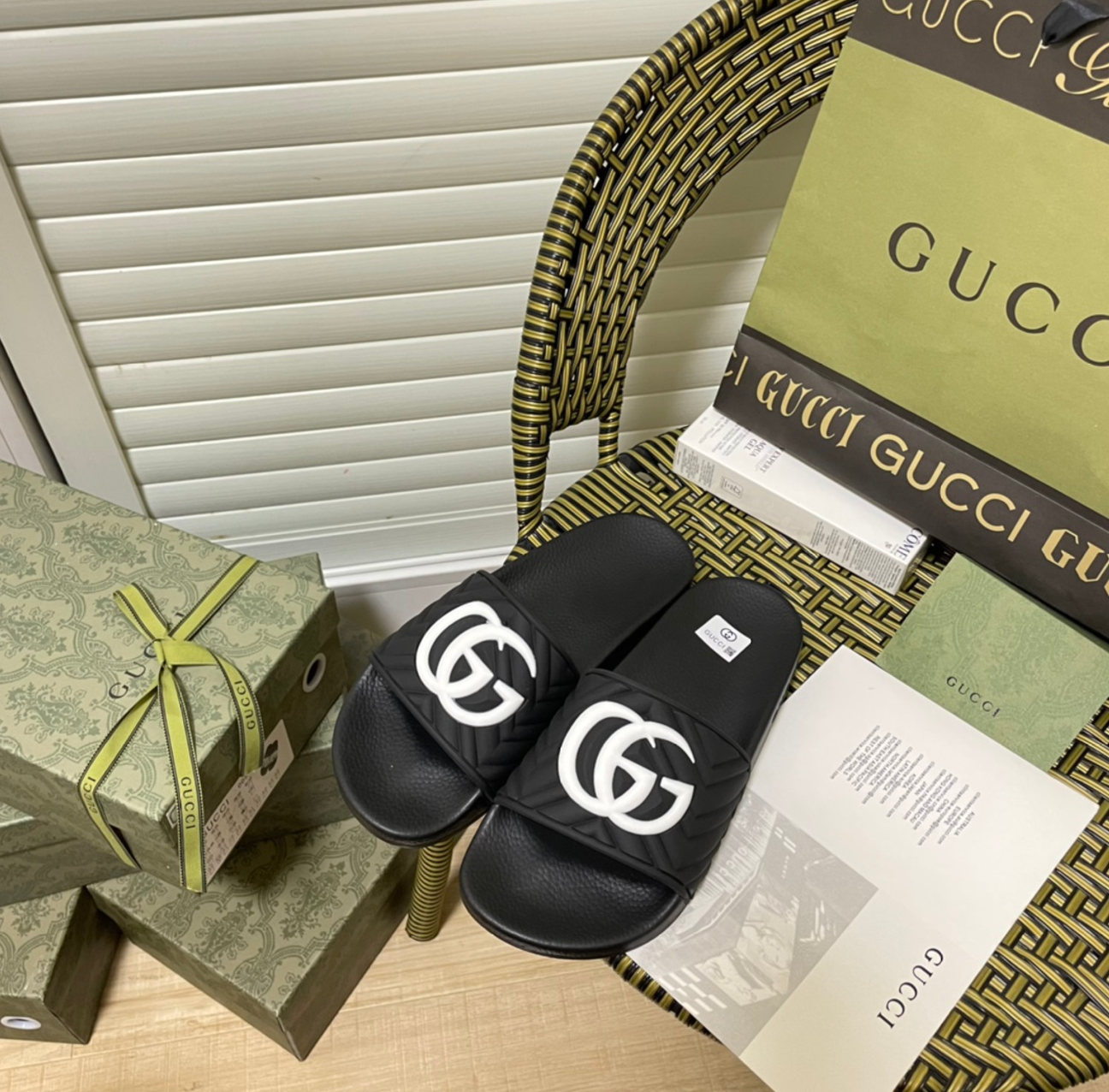 GUCCI WATERFRONT MONOGRAM MULE – FULL SET – 1:1 HIGH END