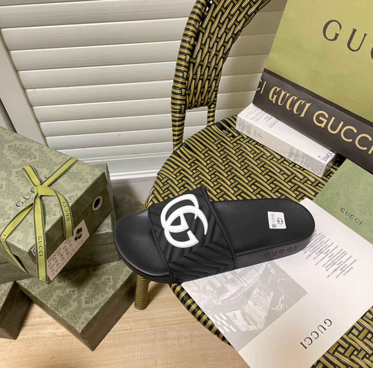 GUCCI WATERFRONT MONOGRAM MULE – FULL SET – 1:1 HIGH END