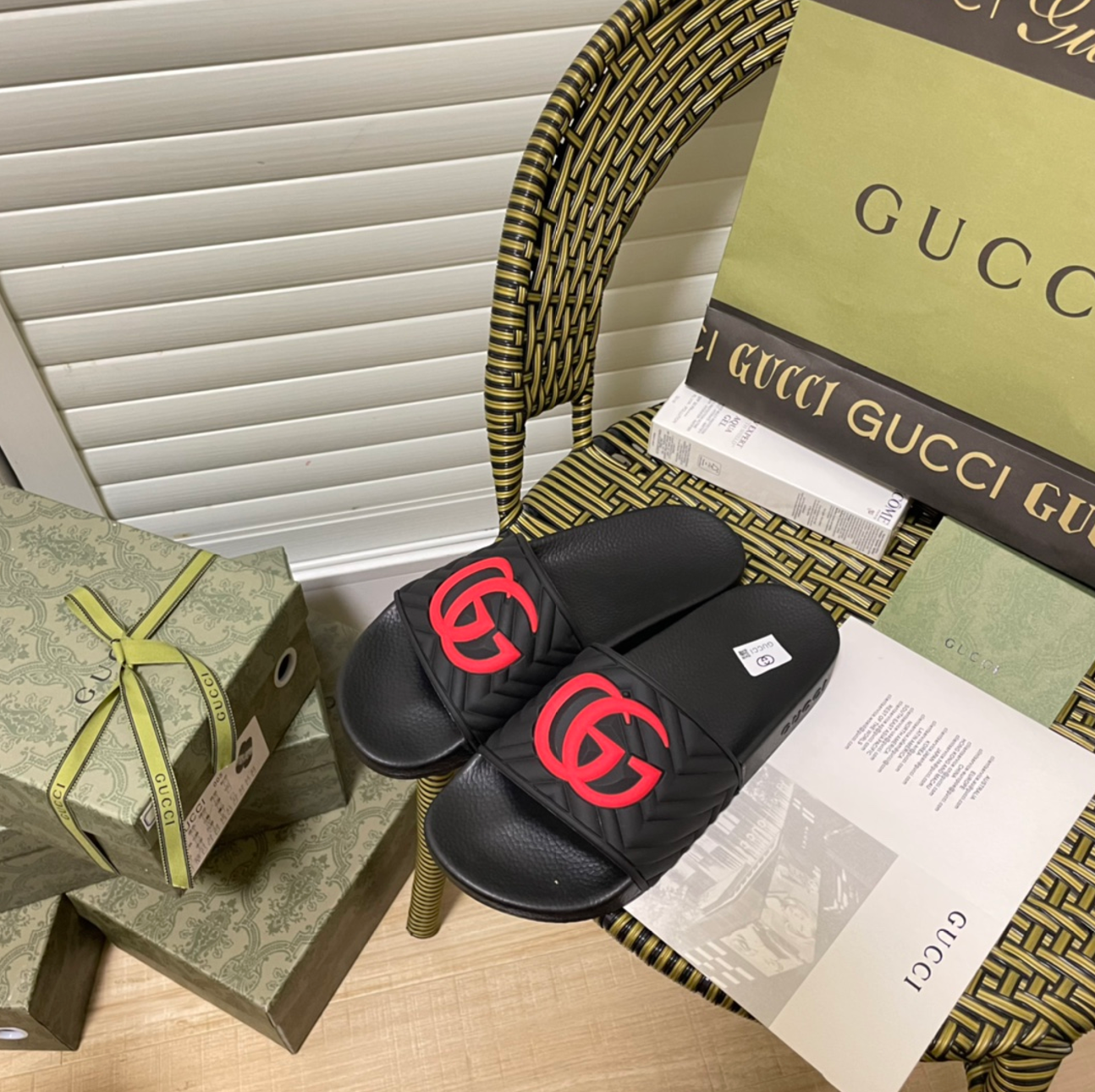 GUCCI WATERFRONT MONOGRAM MULE – FULL SET – 1:1 HIGH END