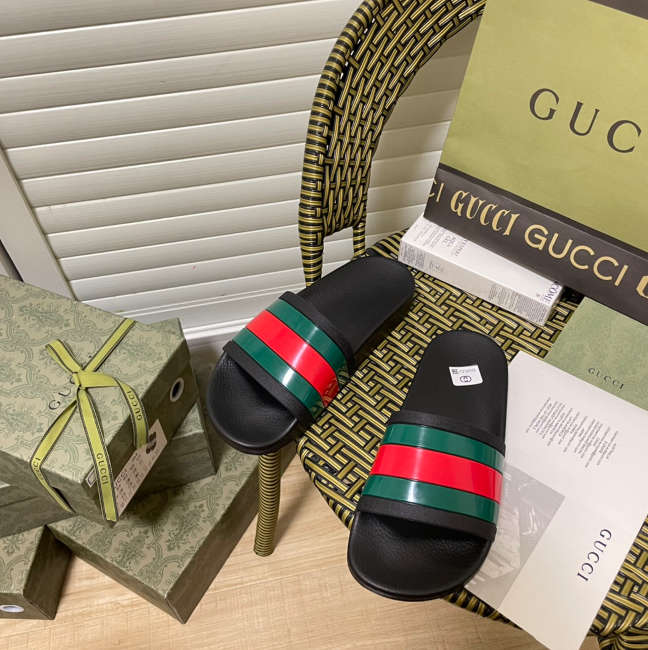 GUCCI WATERFRONT MONOGRAM MULE – FULL SET – 1:1 HIGH END