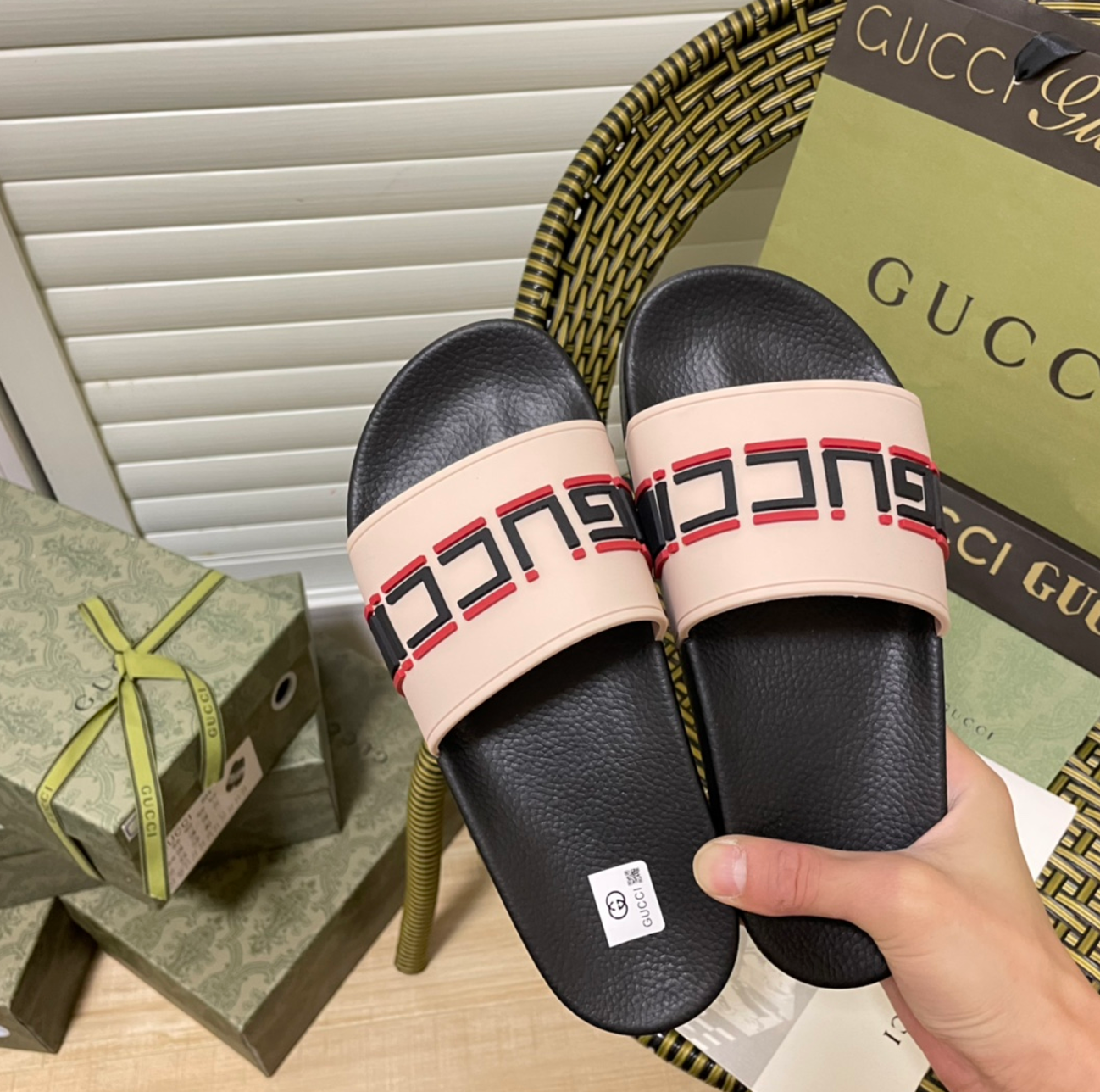 GUCCI WATERFRONT MONOGRAM MULE – FULL SET – 1:1 HIGH END