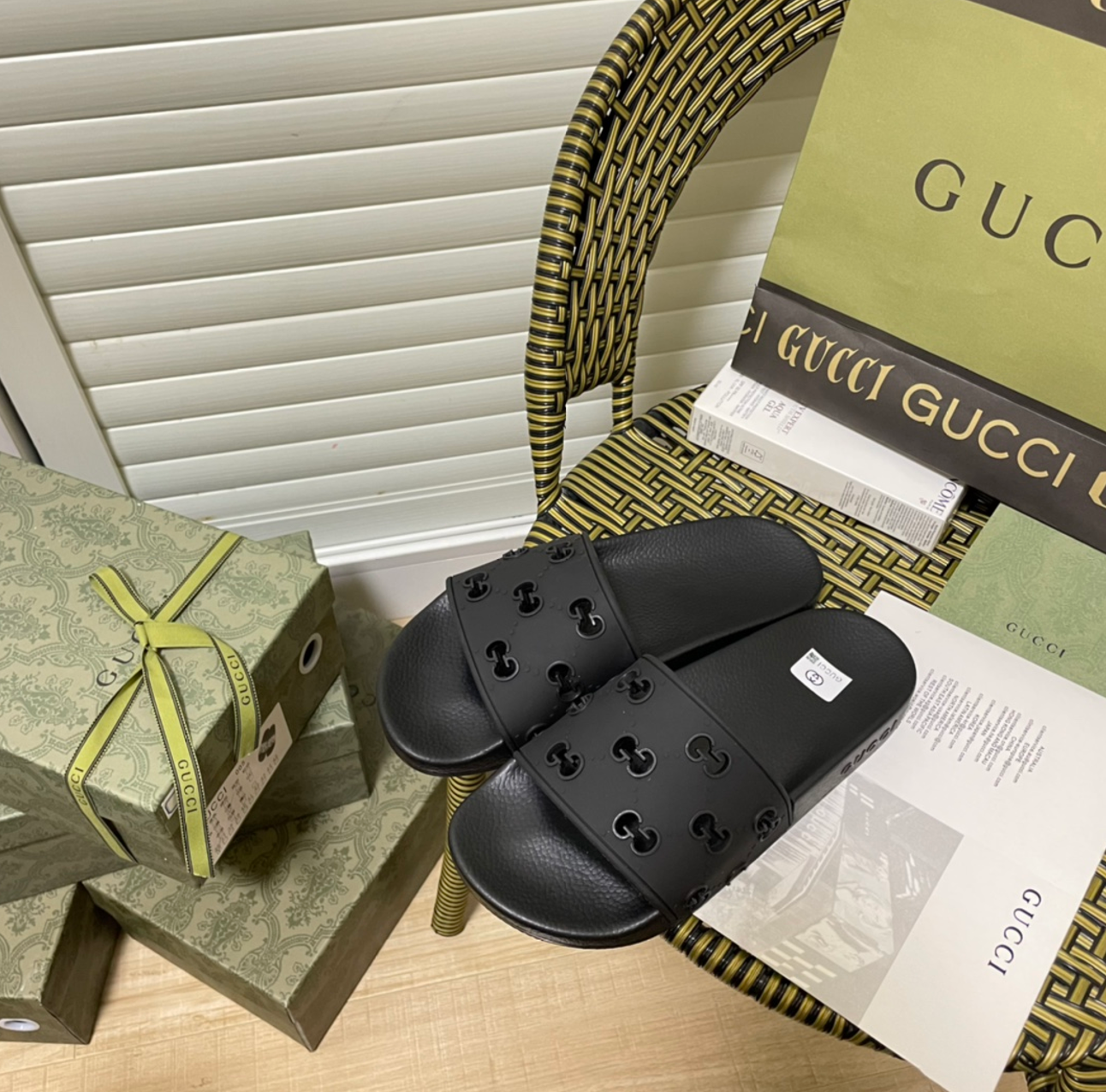GUCCI WATERFRONT MONOGRAM MULE – FULL SET – 1:1 HIGH END