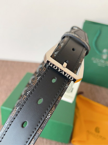 GOYARD CLASSIC LEATHER BELT – FULL SET – 1:1 HIGH END