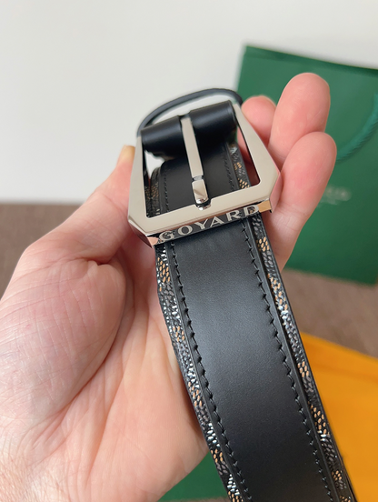 GOYARD CLASSIC LEATHER BELT – FULL SET – 1:1 HIGH END