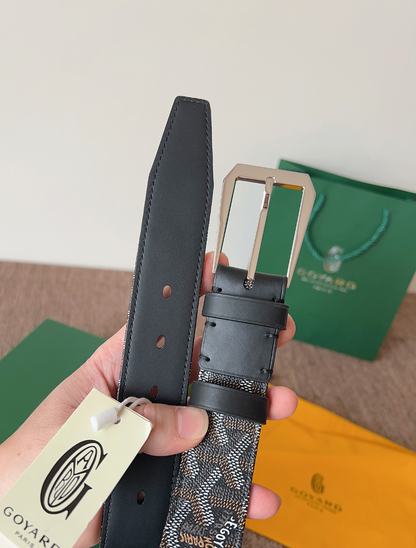GOYARD GOYARDINE LEATHER BELT – FULL SET – 1:1 HIGH END