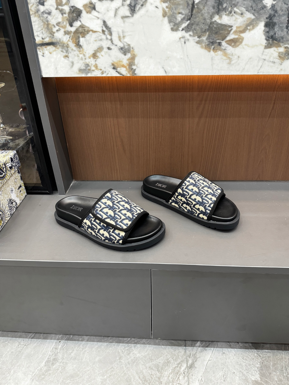 DIOR OBLIQUE VELCRO SLIDES – UNISEX – FULL SET – 1:1 HIGH END