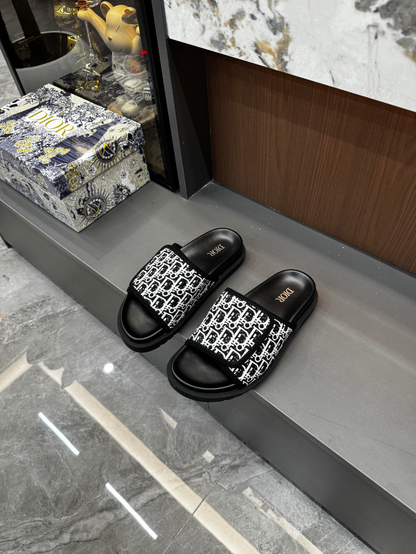 DIOR OBLIQUE VELCRO SLIDES – UNISEX – FULL SET – 1:1 HIGH END