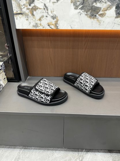 DIOR OBLIQUE VELCRO SLIDES – UNISEX – FULL SET – 1:1 HIGH END