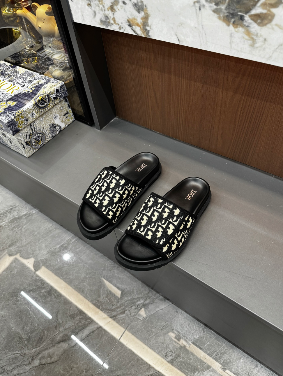 DIOR OBLIQUE VELCRO SLIDES – UNISEX – FULL SET – 1:1 HIGH END