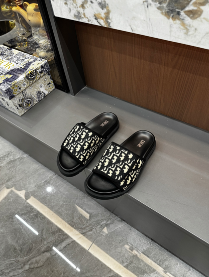 DIOR OBLIQUE VELCRO SLIDES – UNISEX – FULL SET – 1:1 HIGH END
