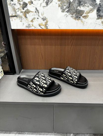 DIOR OBLIQUE VELCRO SLIDES – UNISEX – FULL SET – 1:1 HIGH END