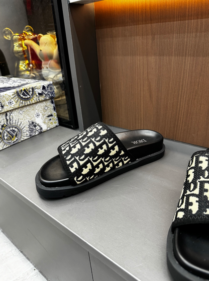 DIOR OBLIQUE VELCRO SLIDES – UNISEX – FULL SET – 1:1 HIGH END