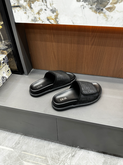 DIOR OBLIQUE VELCRO SLIDES – UNISEX – FULL SET – 1:1 HIGH END