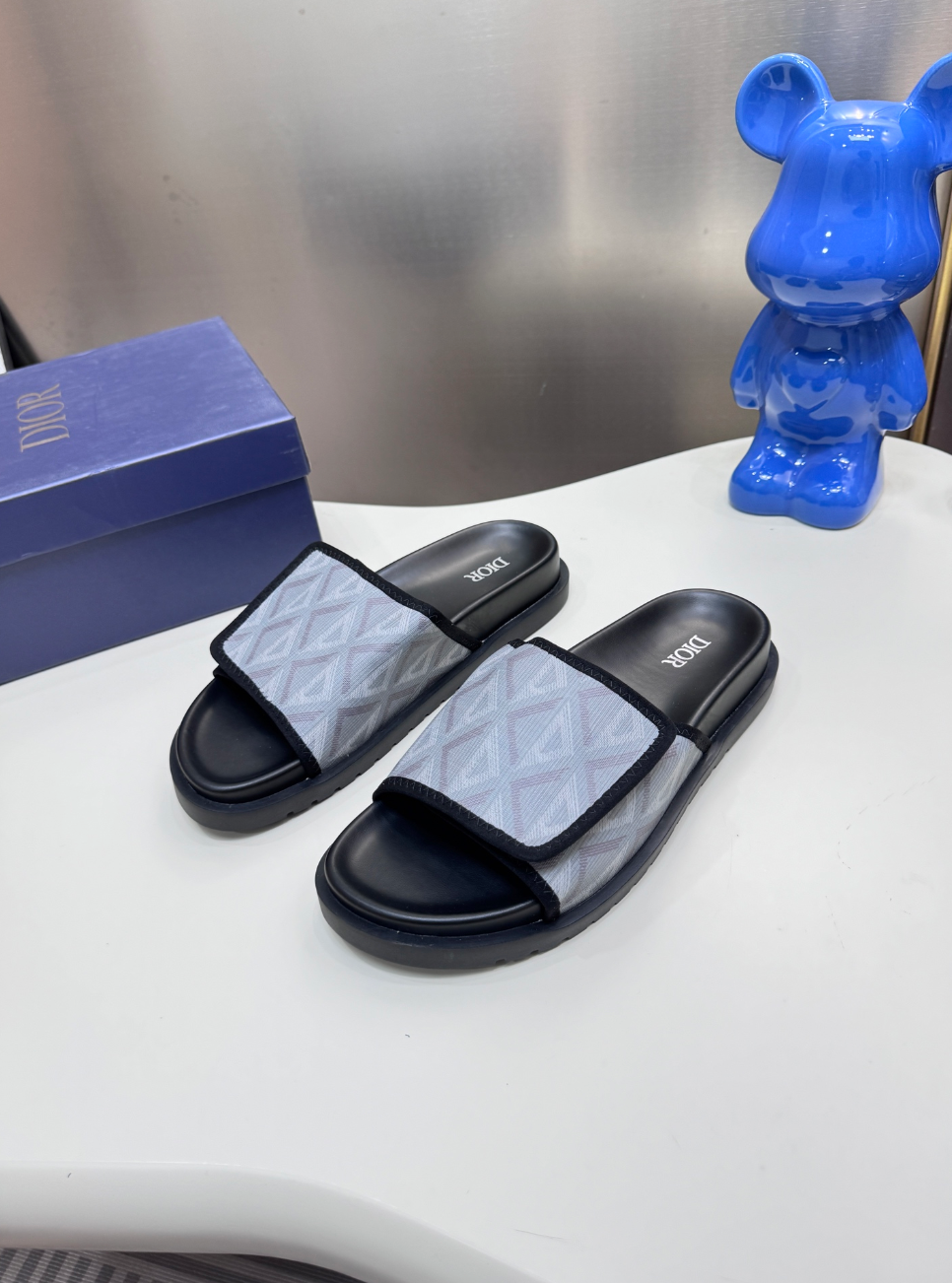 DIOR D-WANDER SLIDES – OBLIQUE JACQUARD – FULL SET – 1:1 HIGH END