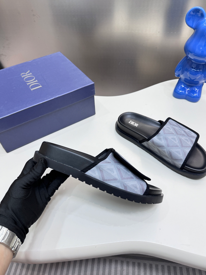 DIOR D-WANDER SLIDES – OBLIQUE JACQUARD – FULL SET – 1:1 HIGH END