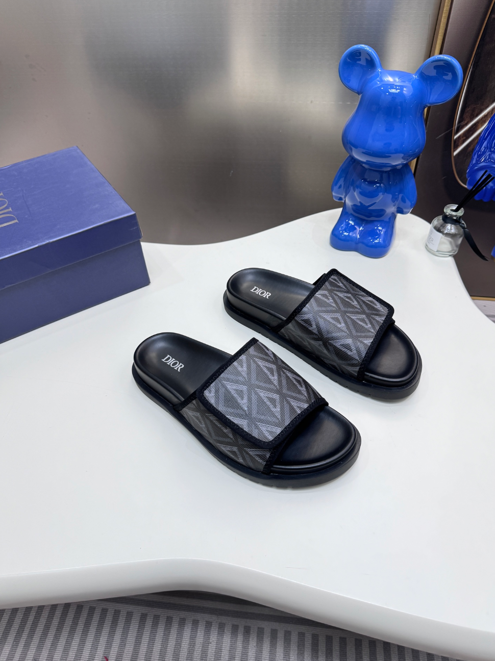 DIOR D-WANDER SLIDES – OBLIQUE JACQUARD – FULL SET – 1:1 HIGH END