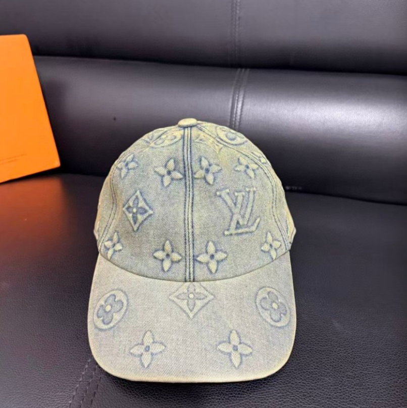 LOUIS VUITTON MONOGRAM WASHED DENIM HAT COLLECTION – BASEBALL CAP & BUCKET HAT – GREEN / JEANS / BLACK – 1:1 HIGH END