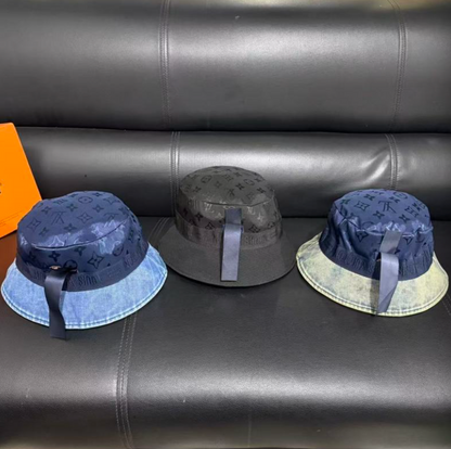 LOUIS VUITTON MONOGRAM WASHED DENIM HAT COLLECTION – BASEBALL CAP & BUCKET HAT – GREEN / JEANS / BLACK – 1:1 HIGH END